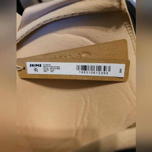 SKIMS Ultimate Nipple Push-up Bra Clay Size 34D BA-PLG-9068 - Picture 6 of 6